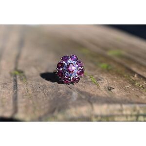 Garnet and Tanzanite engagement ring size 8